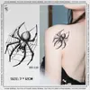 Pegatinas de Tatuaje de Araña Oscura para Hombres y Mujeres Impermeables de Larga Duración Jugo Semi-Permanente de Moda Genial Sexy Tatuaje Artificial Flor Brazo