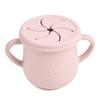 Taza para snacks para niños de silicona de grado alimenticio resistente a caídas portátil con asa binaural taza para beber de silicona para bebés