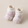 Zapatos para Bebé Recién Nacido Pre-Caminante para Otoño e Invierno, Calcetines Zapatos Gruesos Lindos de Dibujos Animados Antideslizantes para Piso de Niños Pequeños