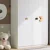 Manija de Armario para Habitación Infantil Manija de Puerta de Gabinete de Dibujos Animados Manija Pequeña de Cajón Estilo Madera Maciza Manija de Armario de Madera Maciza Pac-Man