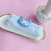 Faixa de Cabelo Cartoon Sanrio com Cinnamoroll e Kuromi para Maquiagem, Lavagem de Rosto e Aplicação de Máscaras Faciais, Popular entre Meninas Jovens