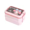 Lancheira Térmica Sanrio para Trabalhadores de Escritório, Grande Capacidade, Lancheira Bento com Compartimento de Camada Dupla para Estudantes, Lancheira de Aço Inoxidável m