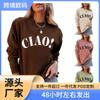 Suéter de manga larga con cuello redondo y letras sencillas de Ciao, camisa holgada para mujer, de Amazon Wish