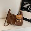 Bolso Tote Casual de Moda Estilo Coreano Ins para Mujer 2024 Otoño e Invierno Nueva Moda Simple Combinable Gran Capacidad Bolso de Hombro