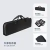 Conjunto Portátil de Churrasco para Acampamento ao Ar Livre em Aço Inoxidável Conjunto de Ferramentas para Churrasco Conjunto de 5 Peças em Bolsa de Pano Estoque Pronto de Fábrica