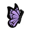 Novos Tamancos Roxos Acessórios Flor de Sapato em PVC Fivela de Sapato Sapato de Jardim DIY Combinação Decoração Borboleta Removível