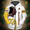 Chaqueta con cremallera de rugby periférico de la NFL estadounidense, sudadera con capucha y estampado digital 3D para parejas