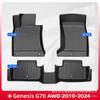 Adecuado para Genesis G70Awd2019-2024 Tapetes para Piso de Material para Todo Clima Tpe