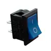 Interruptor Tipo Barco Interruptor de Energia Dois Pinos 2 Posições Kcd1-101 Chanfrado Preto e Branco Botão Basculante Vermelho