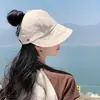 Sombrero de Sol de Verano para Mujer Lulu's Mismo Estilo con Parte Superior Abierta, Adecuado para Peinados de Moño, Sombrero de Sol de Tendencia de Celebridad de Internet Ins