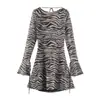 Comércio Exterior 2026 Outono Novo Estilo Europeu e Americano Moda Feminina Sexy Hot Girl Vestido com Estampa Animal 5039846