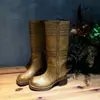 Elegantes Botas de Caballero Estilo Chica Rica Retro en Línea Estilo Otoño/Invierno 2026 Botas Largas Británicas Botas Elegantes para Mujer