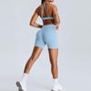 Shorts de Yoga Melocotón Nuevos Transfronterizos Sin Costuras Sexy Espalda Hermosa Traje Deportivo Ropa de Fitness para Correr para Mujer Traje de Spice Girls