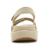 401-1 Novas Sandálias Casuais Versáteis da Moda Europeia e Americana da Amazon com Velcro Sapatos de Dedo Femininos de Solado Grosso Dropshipping