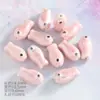 Pulsera Linda de Cuentas de Cerámica Galvanizada con Forma de Pez Agujero Recto Doble Cara Material para Manualidades Cuentas Sueltas de Pez Pequeño Accesorios para Cadena de Teléfono Móvil Cuentas de Porcelana