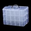 Caja de almacenamiento multifuncional desmontable de tres capas, pequeña, organizadora de juguetes Lego, caja de embalaje de plástico PP transparente