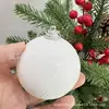 Ventas directas transfronterizas del fabricante: Bola de nieve de Navidad, bola de espuma, bola blanca brillante, bola de nieve de Navidad, colgante de decoración para árbol de Navidad