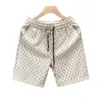 Pantalones Cortos Casuales de Lujo Ligero para Hombre Pantalones de Verano a la Moda Versátiles Pantalones de Cinco Puntos Pantalones Rectos Grandes de Playa para Hombre