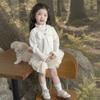 Vestido de niña Otoño 2025 Nuevo Otoño Infantil Elegante Manga Larga Hermoso Bebé Primavera y Otoño Vestido Rojo