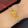 Pulsera de Flor Vintage de Oro Arena de Vietnam Elegante Popular Pulsera de Capullo de Flor de Cinco Piezas Pulsera Regalo de Boda Novia
