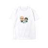 Camiseta de manga curta para cosplay diário de ferro, alto quatro, alto quatro, faculdade, júnior, som, garra solitária, moagem, cauda preta
