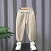 Calças de Primavera e Outono para Meninos, Calças Cargo Street da Moda Infantil, Moda Bebê, Calças Retas Cool e Casuais 2025, Tendência