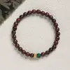 Pulsera de Sándalo Verde Mu Shang Hua para Mujer, Fresca y Elegante, Nueva Pulsera de Sándalo Estilo Chino, Pulsera de Juego Cultural de Madera Estilo Chino Retro