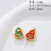 Método antiguo arena oro gota aceite carácter de la suerte calabaza colgante colgante rico auspicioso pulsera DIY hecha a mano pulsera accesorios de joyería