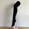 Calcetines Leggings Negros Grises de Aspecto Delgado para Mujer Otoño e Invierno Algodón Planos Color Avena Básicos Versátiles Pantalones Cálidos de Aspecto Delgado