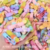 Pinzas para el pelo de dibujos animados vendidas por peso, surtidas por gramo, clips metálicos huecos sin costuras hechos a mano para manualidades, pinzas de cocodrilo, materiales para accesorios al por mayor