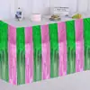 Cortina de Tela de Lluvia Bloque de Color Verde y Rosa Transfronteriza Falda de Mesa Decoración de Fondo de Cortina de Puerta de Tela de Lluvia Tema de Bruja Mala