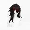Idol Virtual vuber vox peruca Rainbow Club joias preto camadas tingido vermelho comprimento médio micro anti-virado