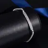 Pulsera de Zirconia Popular en Transmisiones en Vivo Europeas y Americanas para Mujer Moda Transfronteriza Simple Elegante Pulsera Elástica Lujo Pulsera Cubo de Azúcar