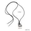 Joyería Transfronteriza con Diseño Único, Colgante de Cordón de Cuero Ajustable Irregular Hueco, Cadena Larga de Acero Inoxidable para Suéter para Mujer