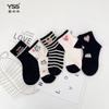 Calcetines Infantiles Yishuangshuang Otoño e Invierno Nuevos Calcetines de Media Caña con Conejito de Dibujos Animados Algodón Peinado Calcetines para Niñas Estudiantes Estilo Coreano Calcetines Infantiles