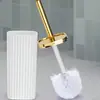 Cepillo para inodoro transfronterizo cepillo para inodoro sin ángulo muerto mango largo cepillo de limpieza de inodoro cerdas rígidas ventosa cepillo para inodoro con base