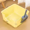Bandeja Sanitaria para Gatos, Anti-Salpicaduras, Semicerrada, Anti-Arena para Gatitos, Extra Grande, Inodoro Portátil para Gatos