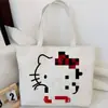 Bolsa de Lona Transfronteriza, Bolso de Mano Casual de Tela Oxford, Bolso de Mujer, Bolsa de Compras, Bolso de Hombro de Dibujos Animados para Mujer de Gran Capacidad