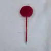 Caneta de pompom lisa e criativa, fofa e feminina, adequada para journaling, material de escrita para estudantes, caneta esferográfica de pelúcia atacado