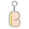 Chaveiro Pingente de Animal Alfabeto Infantil Fofo Transfronteiriço Acrílico Alfabeto Inglês Criativo Acessórios DIY Atacado