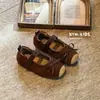 2026 Zapatos Nuevos de Otoño para Niños Niñas Zapatos de Princesa con Lazo Plisado Suela Suave Mocasines Estilo Ballet Zapatos de Cuero