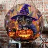 Série de Decoração Pendurada de Placa de Porta de Madeira Popular de Halloween Transfronteiriça para Decoração de Cena de Festa de Feriado em Casa e ao Ar Livre