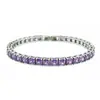 Pulsera de circonita de lujo ligero transfronteriza europea y americana para mujer, popular, versátil y única, pulsera de tenis de fila única colorida de alta gama