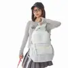 Mochila listrada transfronteiriça de alta aparência para alunos do ensino fundamental II e médio, mochila feminina de nicho simples e estilosa de grande capacidade