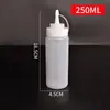 Botella Dispensadora de Salsa Aderezo para Ensalada de Tomate Boquilla de Plástico Botella Exprimidora Olla de Aceite Comercial Puesto Botella de Salsa Condimento