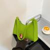 Bolso Sencillo de Fieltro de Color Contrastante 2022 Otoño Nuevo Estilo Coreano de Moda Bolso de Hombro Portátil Bolso Baguette de Axila