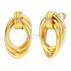 Anillo Geométrico de Múltiples Capas de Venta Caliente Europea y Americana Aretes de Pin de Plata Aretes Elegantes Versátiles Populares en Internet Moda Tendencia Aretes para Mujer