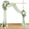 Velo de Novia de Arco de Gasa Césped Boda Evento Decoración Exterior Cortinas Banderines de Mesa Arreglo Transfronterizo Soñador