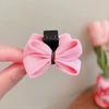 Doce Bonito Pequeno Arco Grab Clip Franja Infantil Frente Grampo de Cabelo Quebrado Grampo de Cabelo Princesa Clipe Lateral Headwear