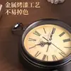 Suministro Exclusivo Transfronterizo de Relojes Despertadores Metálicos Retro, Relojes de Escritorio Silenciosos de 5 Pulgadas para Mesita de Noche, Relojes Elegantes para Sala de Estar y Dormitorio, Relojes de Mesa Estilo Europeo